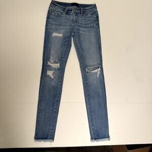 Buckle Black Fit No 53 Ankle Skinny Jeans Medium Wash Streetwear Size 25